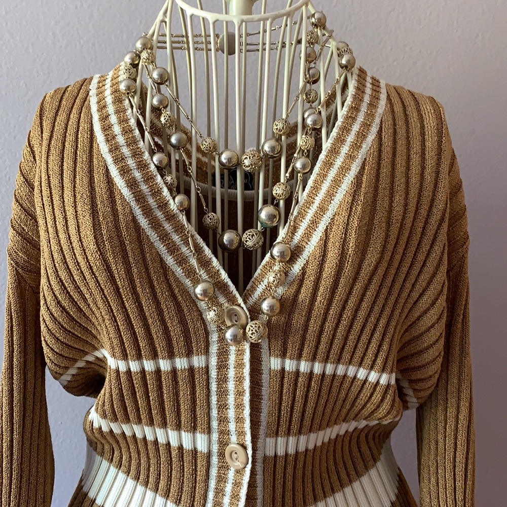 📍FIRM📍RARE Italy Vintage 🌞2pc knit dress set suit - Picture 4 of 16
